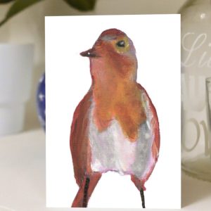 Robin painting card